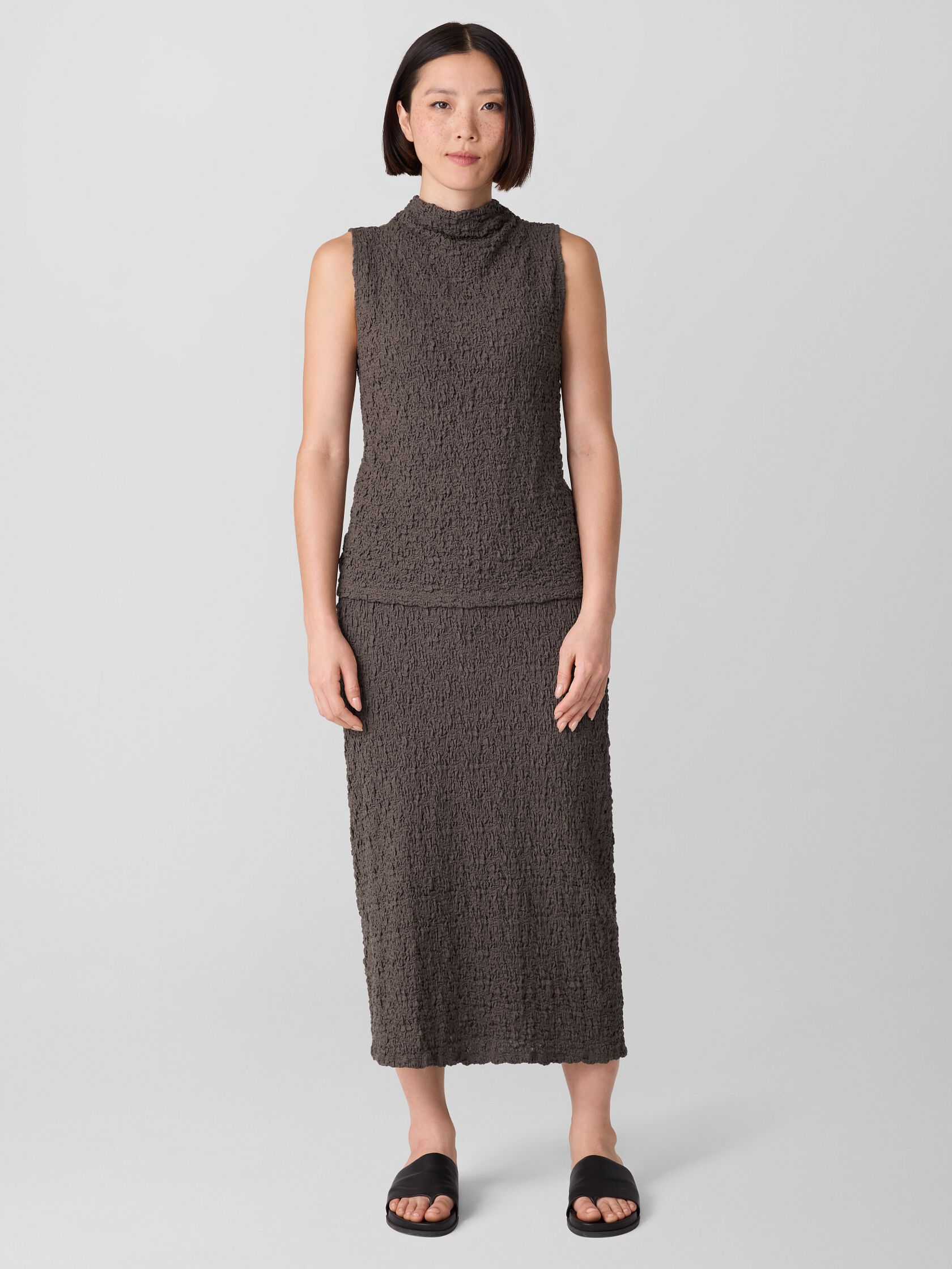 Bubble Jacquard Pencil Skirt