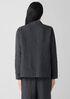 Washed Organic Linen Délavé High Collar Jacket