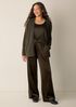 Cozy Velour Knit Wide-Leg Pant