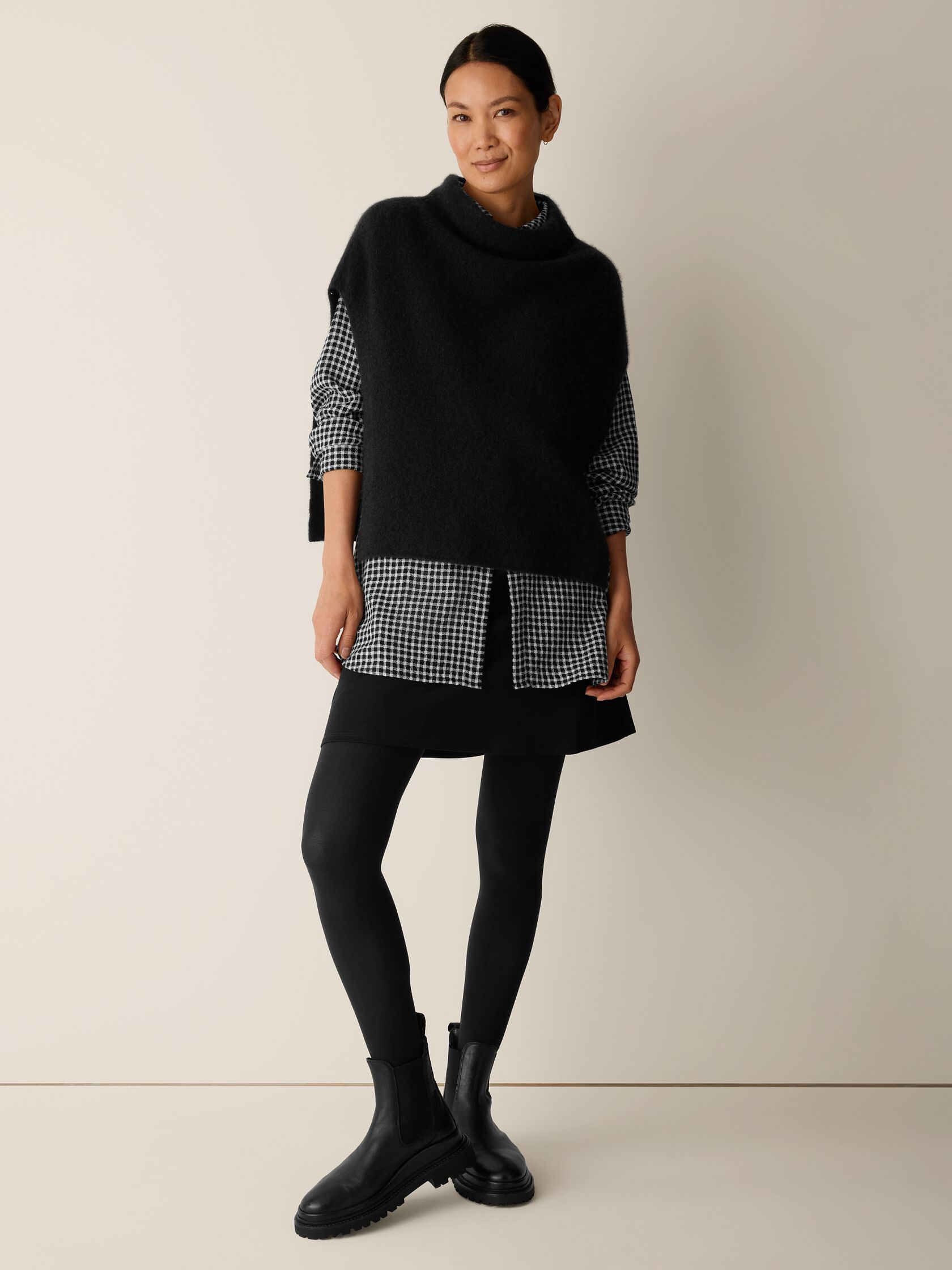 Cashmere Silk Bliss Funnel Neck Poncho