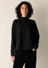 Garment-Dyed Organic Cotton Terry High Neck Top