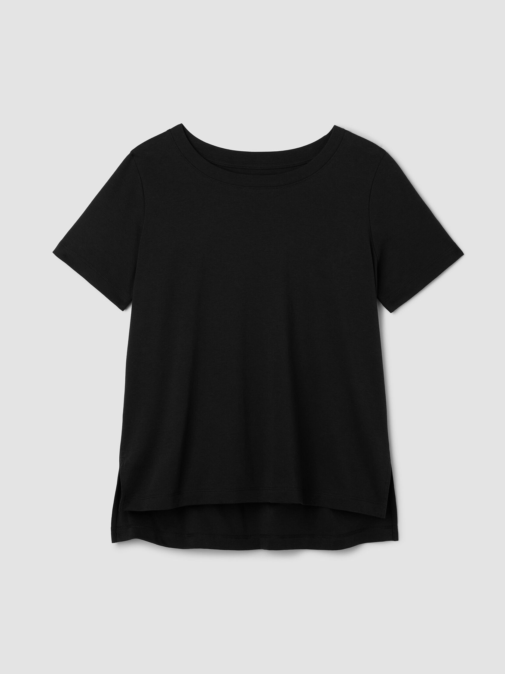Organic Cotton Interlock Jewel Neck Sleep Tee