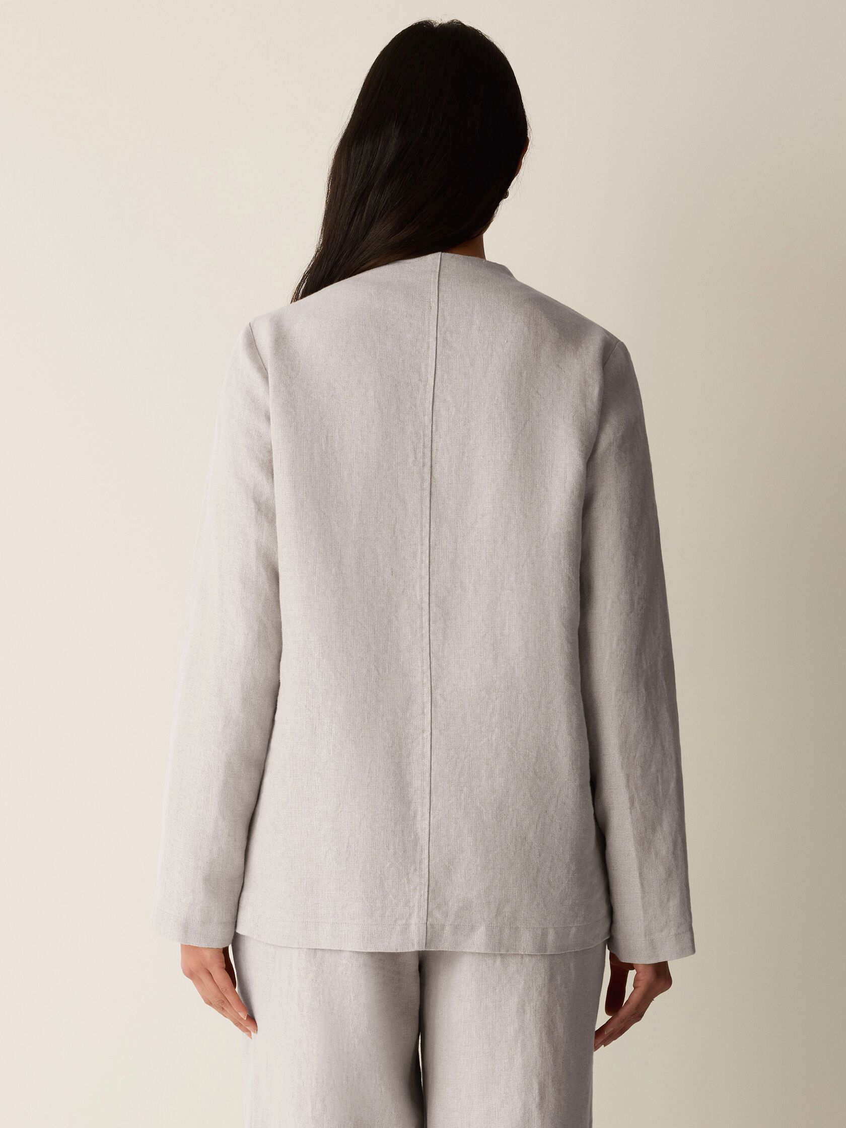 Heavy Organic Linen Angled Jacket