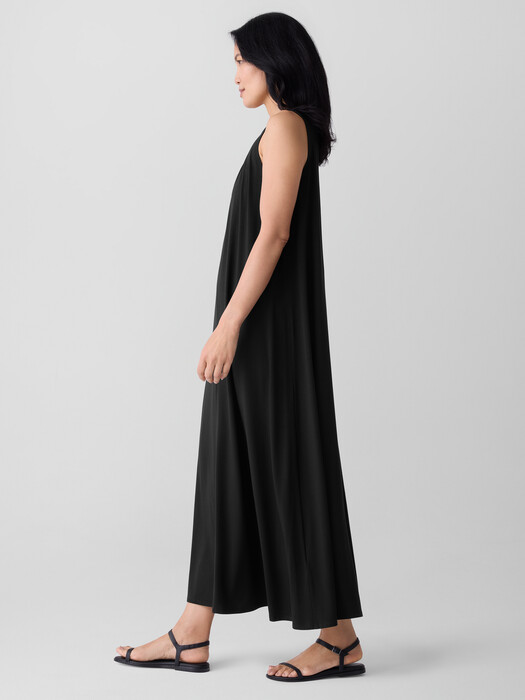 Eileen Fisher Fine Stretch Jersey Knit Maxi Dress Women's Dress Black : SM Eileen Fisher Fine Stretch Jersey Knit Maxi Dress Women's Dress Black : SM