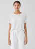 Organic Linen Jersey Crew Neck Tee