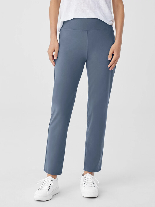 Pima Cotton Stretch Jersey High-Waisted Pant