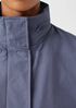 Light Cotton Nylon Stand Collar Long Coat