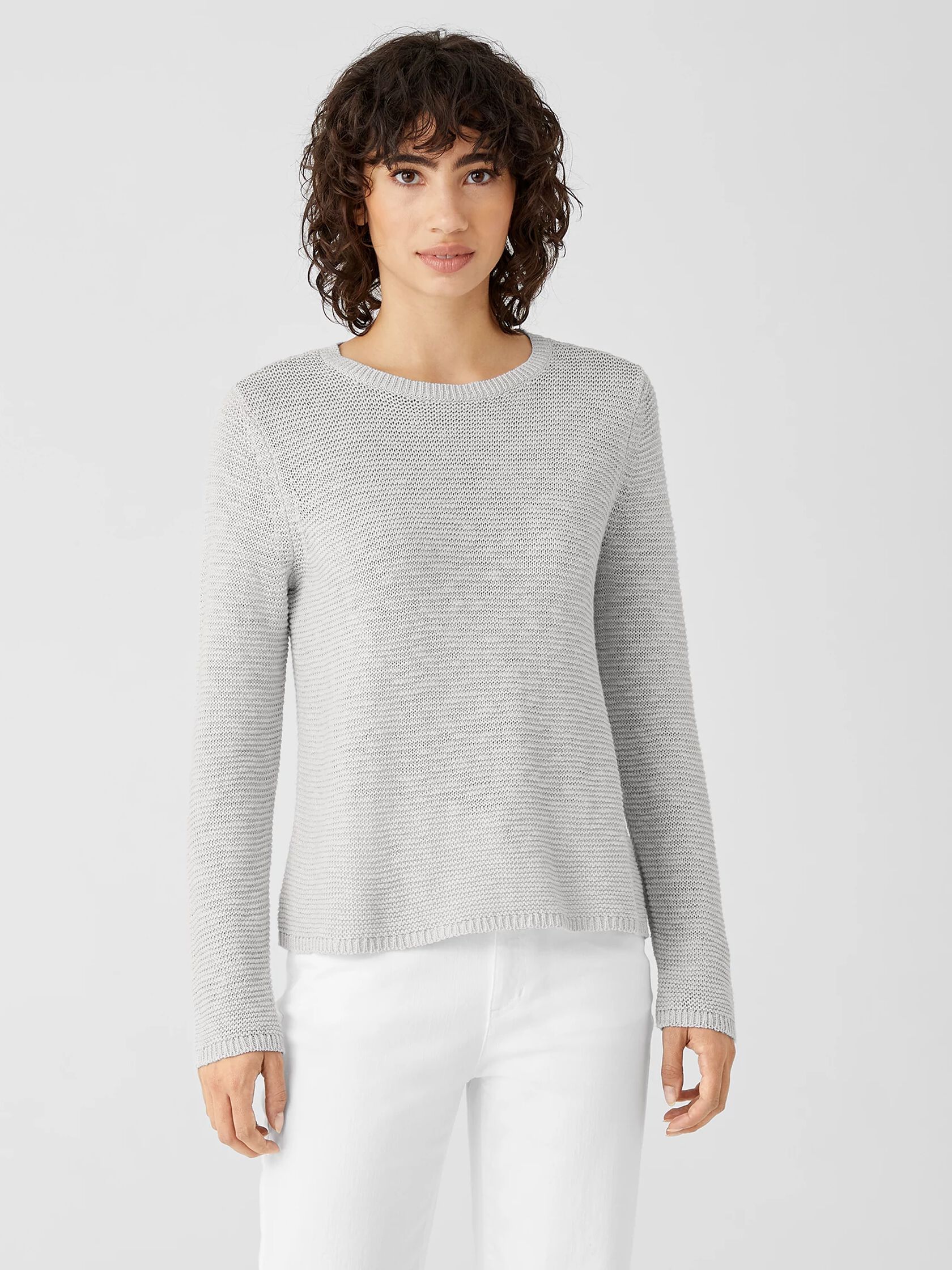 Organic Cotton Linen Slub Crew Neck Top