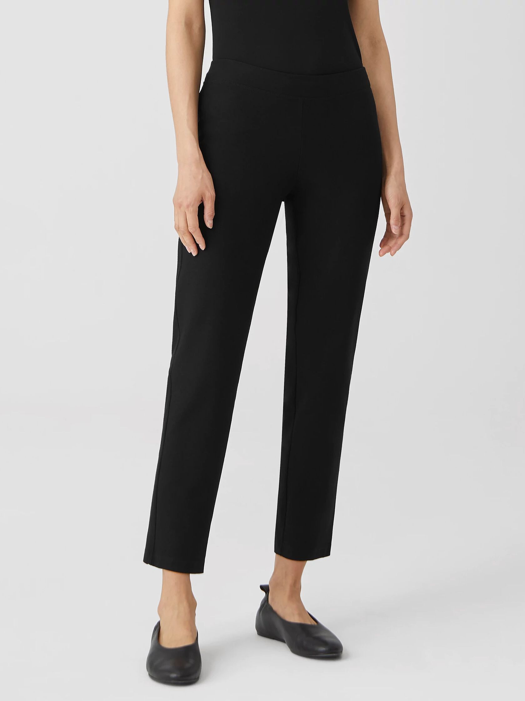 Eileen Fisher Washable Stretch Crepe Slim Ankle Pant