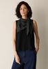 Windowpane Crinkle Weave Triangle Scarf