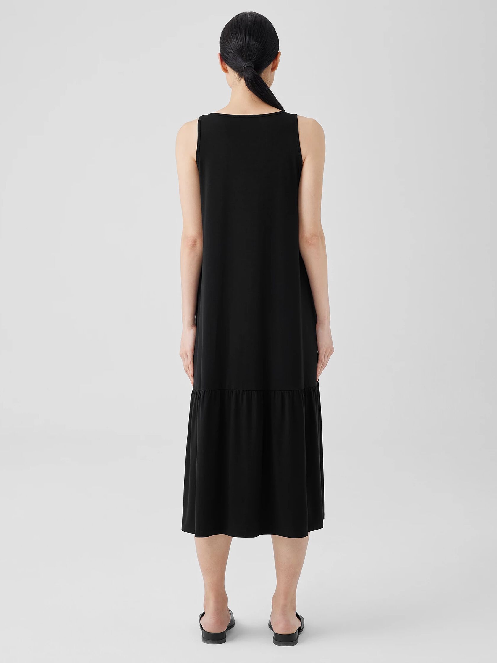 Fine Jersey Tiered Dress | EILEEN FISHER