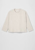 Boucle Wool Knit Crew Neck Box-Top