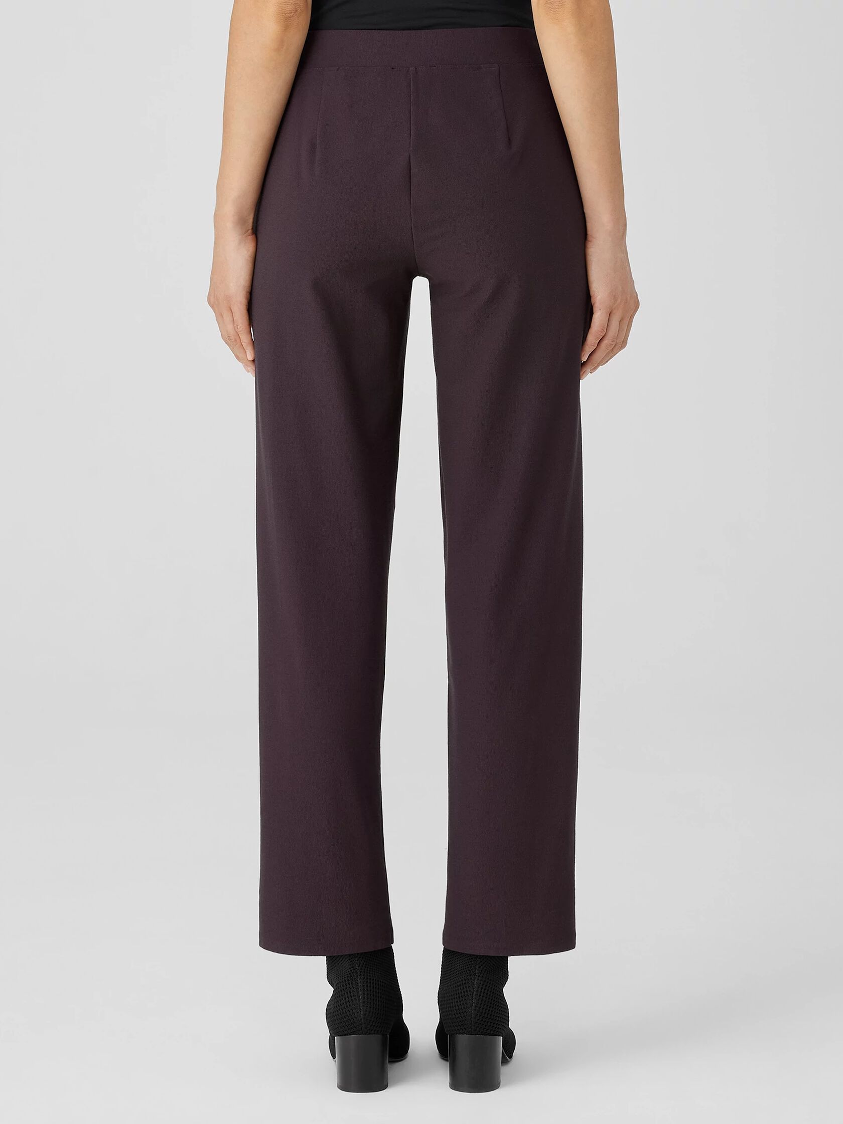 Washable Stretch Crepe Straight Pant