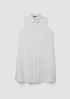 Organic Cotton Ripple Sleeveless Shirtdress