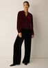 Velvet Band Collar Shirt