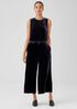 Velvet Wide-Leg Jumpsuit