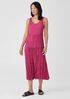 Crushed Silk Tiered Dress