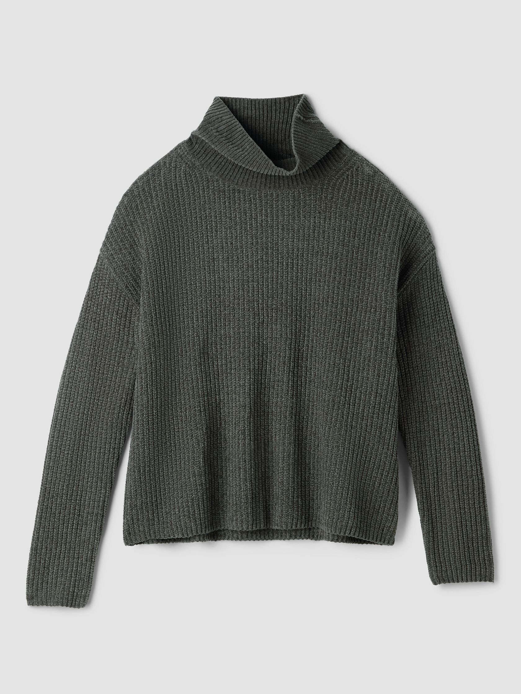 Organic Cotton Chenille Turtleneck Top