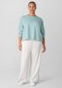 Cozy Brushed Terry Hug Round Neck Box-Top