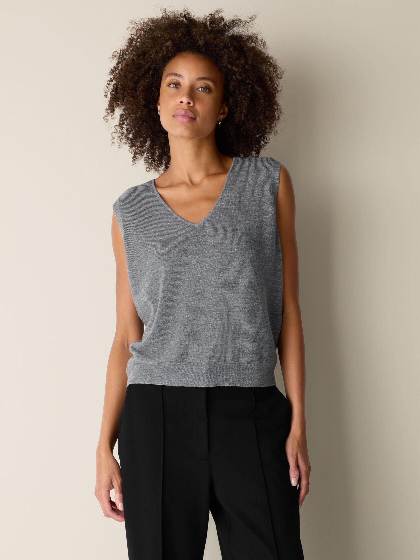 Wool Shimmer Vest in&nbsp;Regenerative Wool