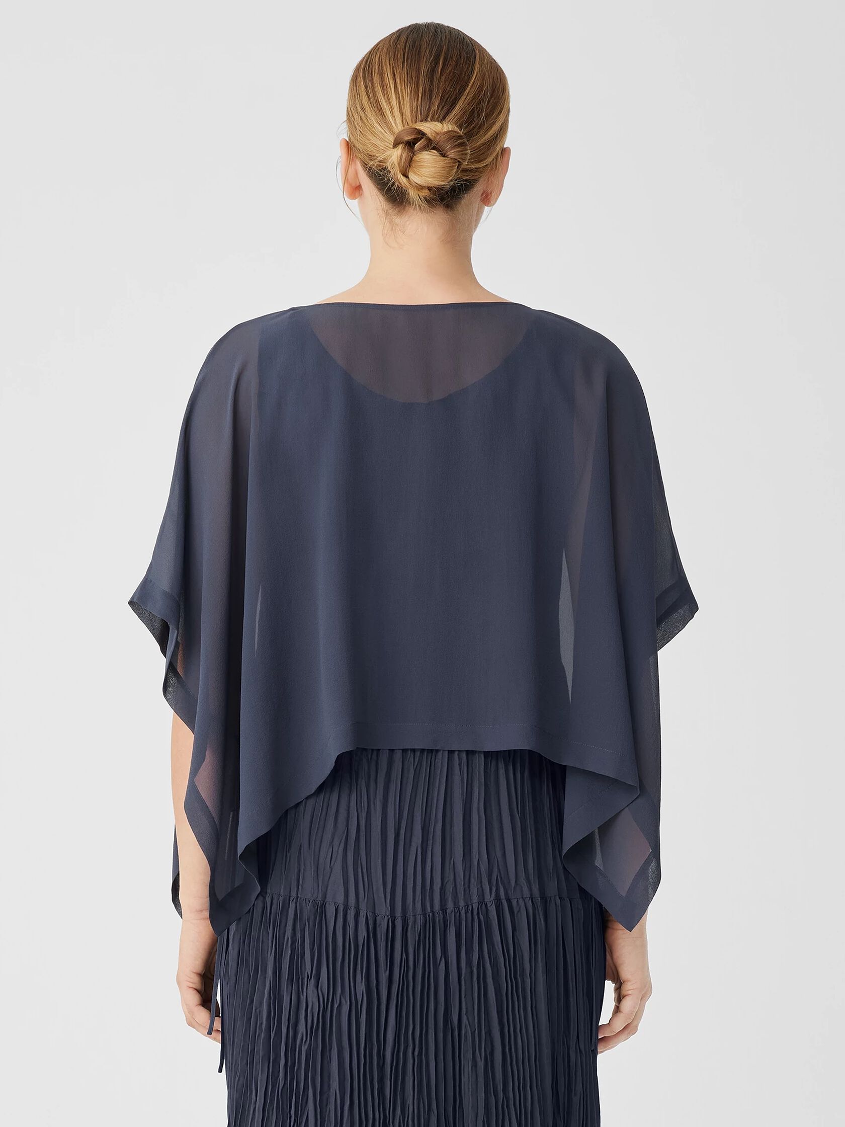 Sheer Silk Georgette Poncho