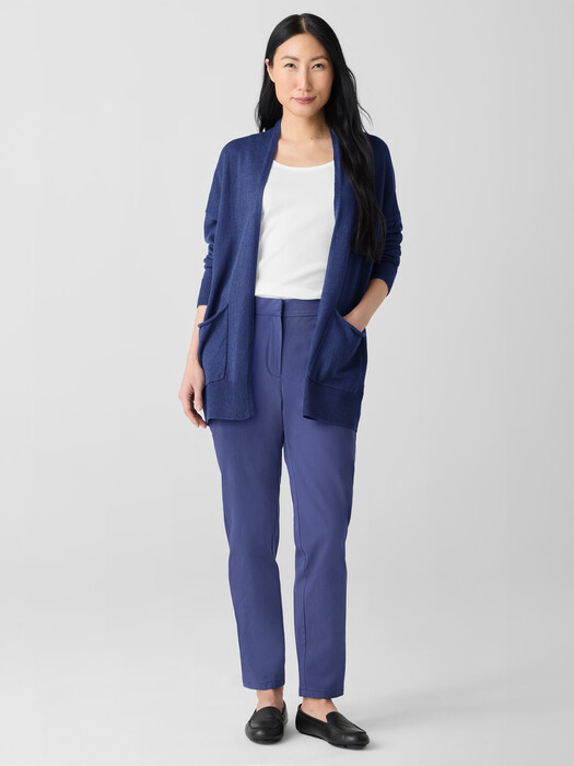 Organic Linen Cotton Cord Long Cardigan