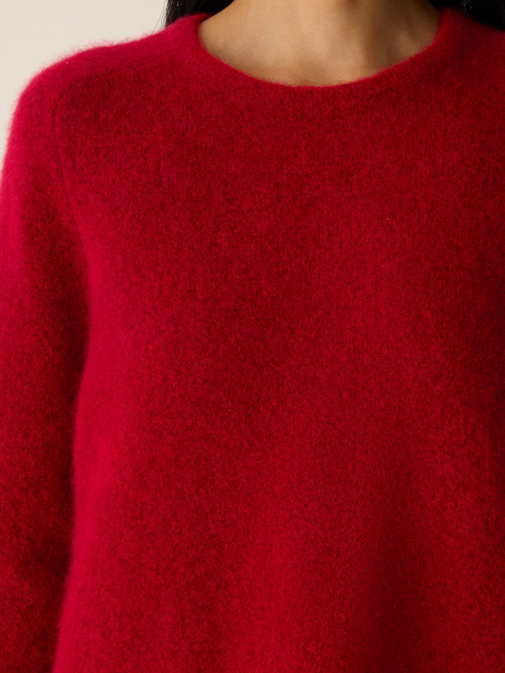 Cashmere Silk Boucle Bliss Crew Neck Top