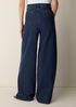 Cotton Stretch Denim Roomy Wide Trouser
