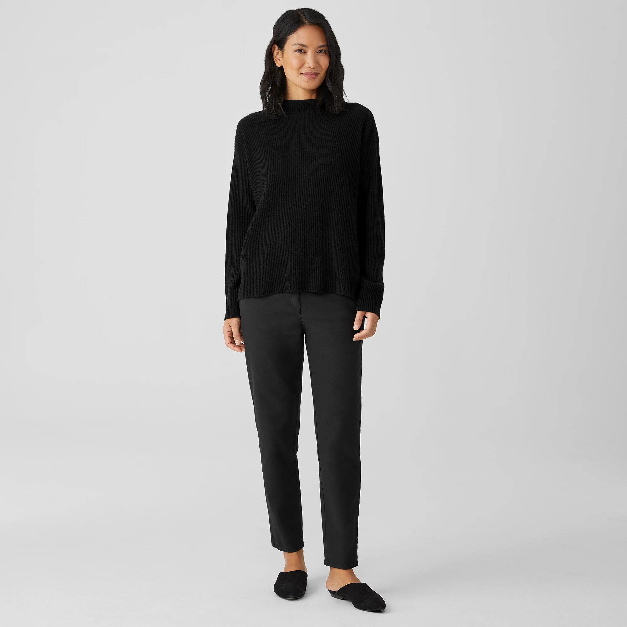Italian Cashmere Funnel Neck Top 