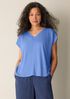 Organic Linen Jersey V-Neck Tee