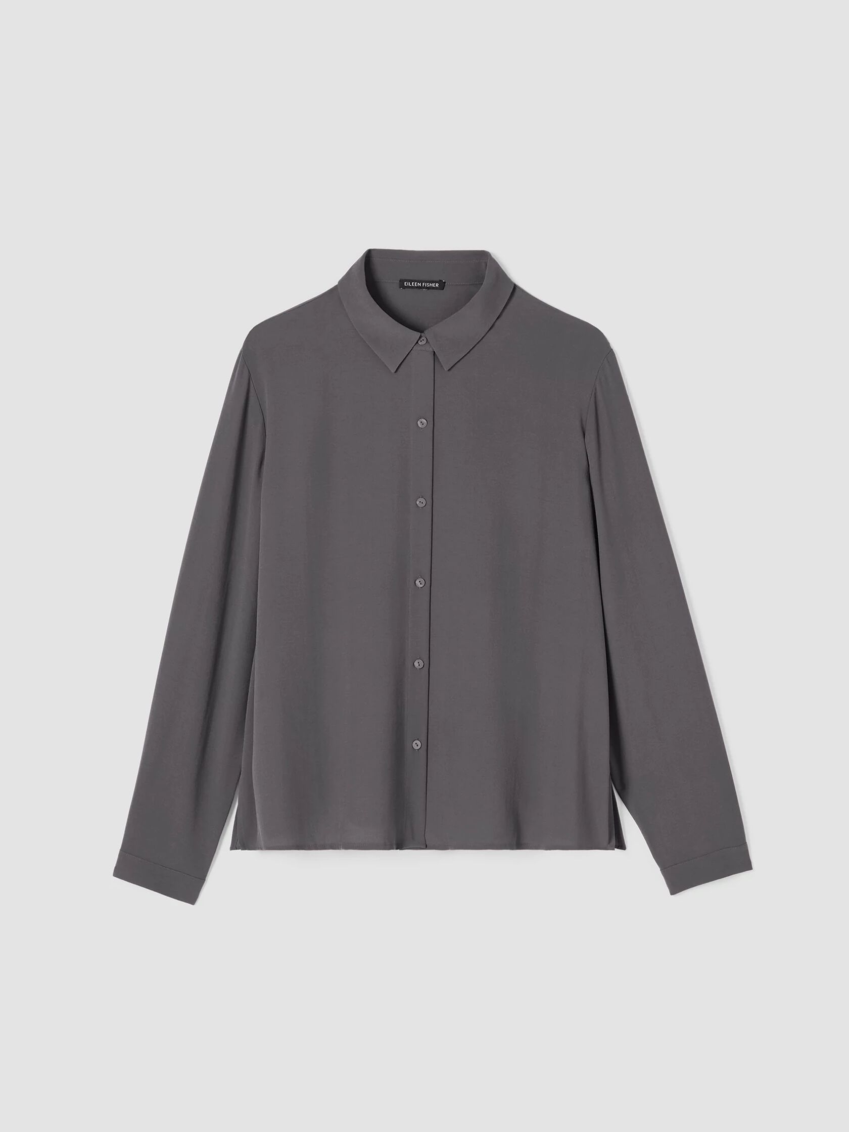 Silk Georgette Crepe Classic Collar Shirt