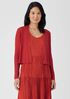 Organic Linen Cotton Airy Tuck Cropped Cardigan