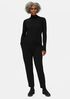 Stretch Silk Jersey Scrunch Neck Top