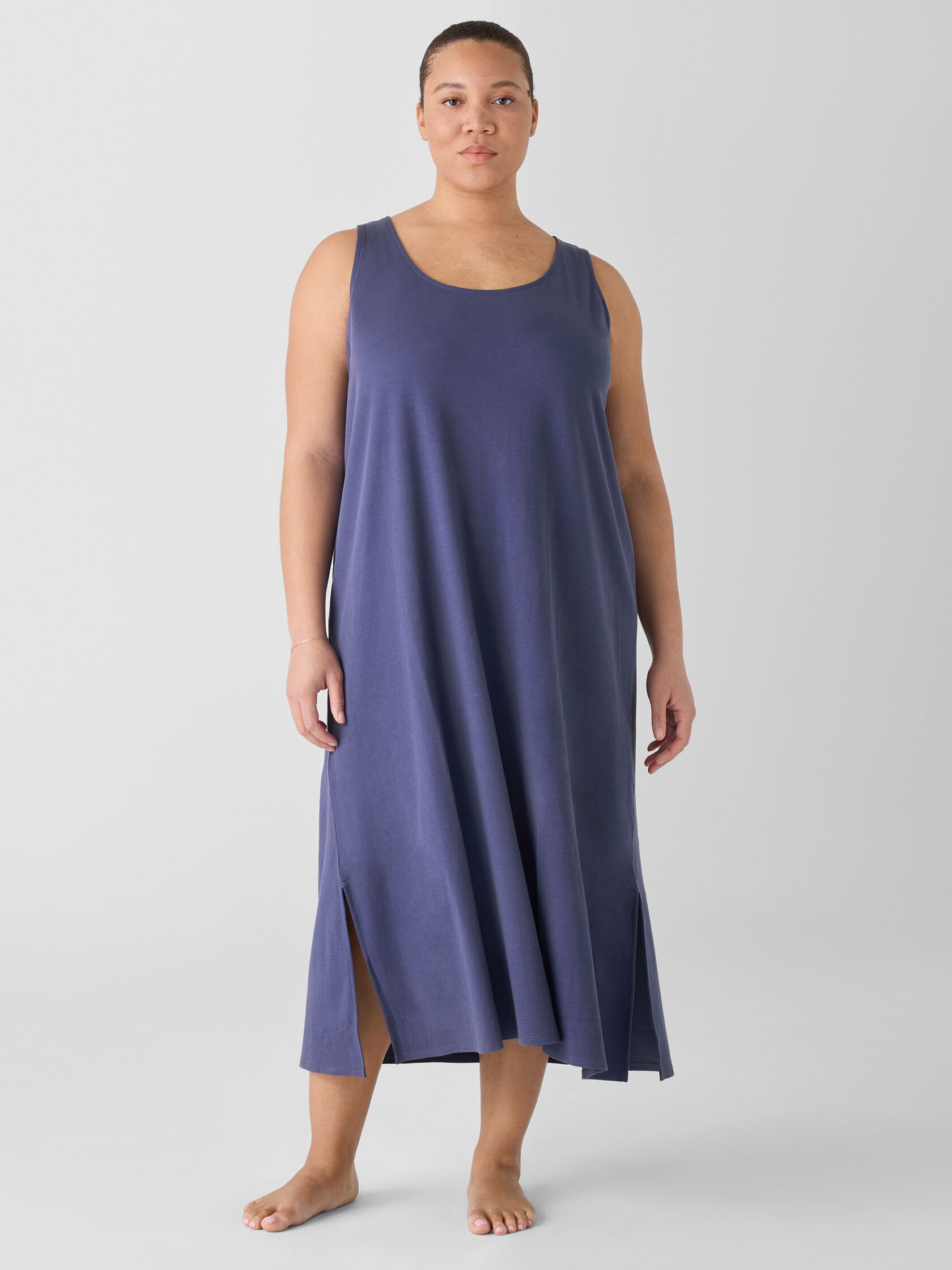 Organic Cotton Interlock Tank Sleep Dress