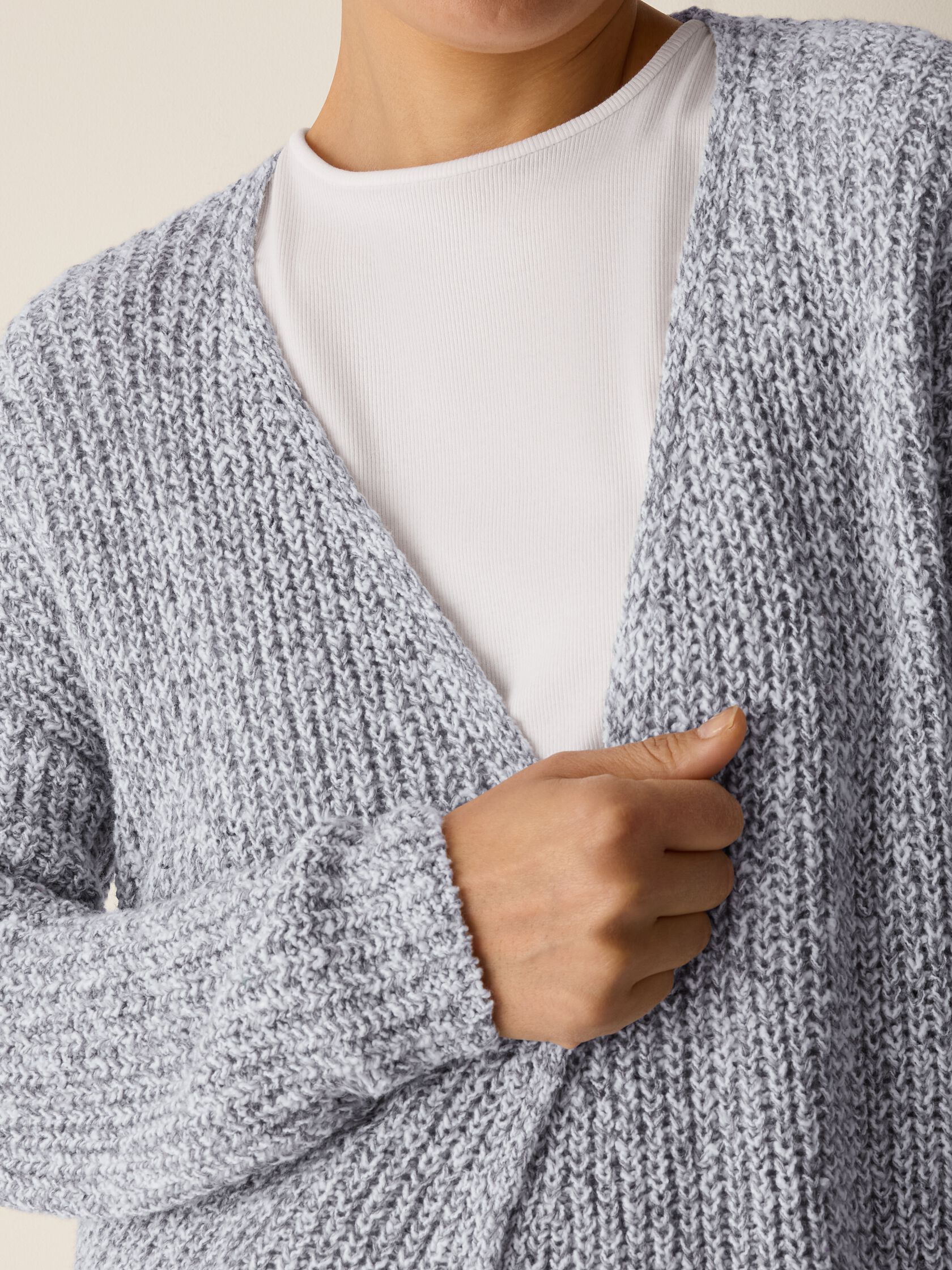 Peruvian Cotton Cloud Twist Cardigan