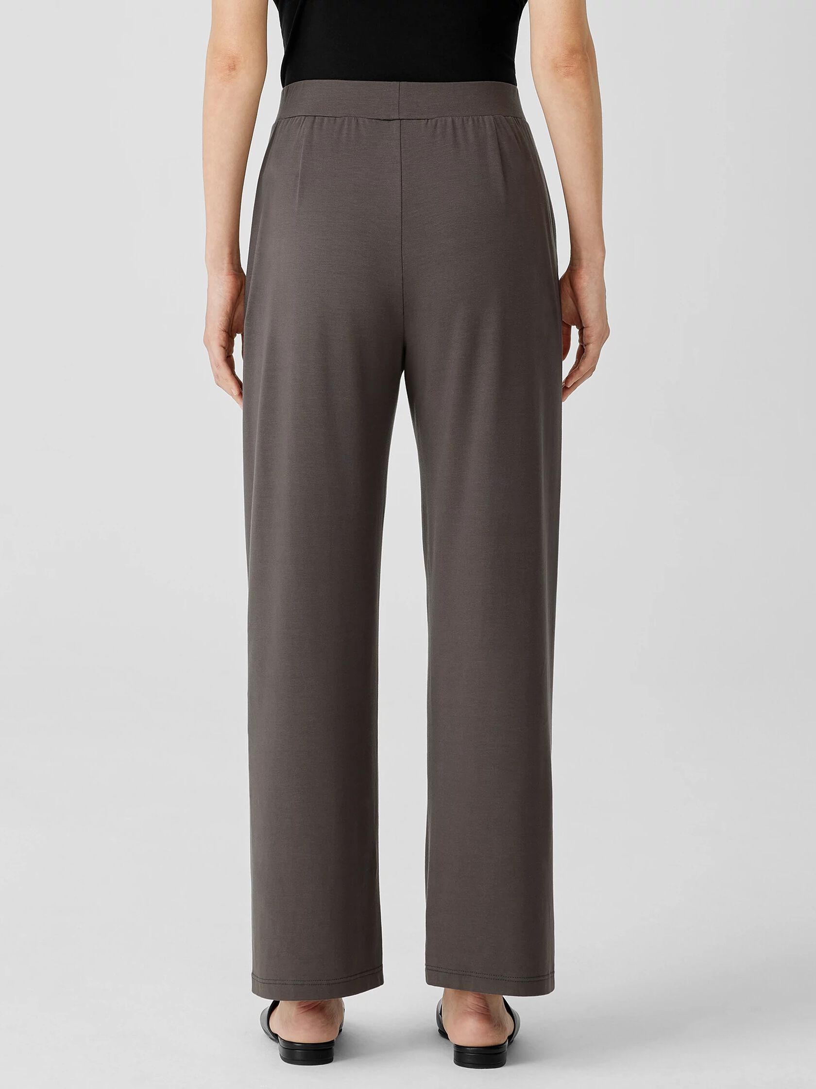 Stretch Jersey Knit Straight Pant