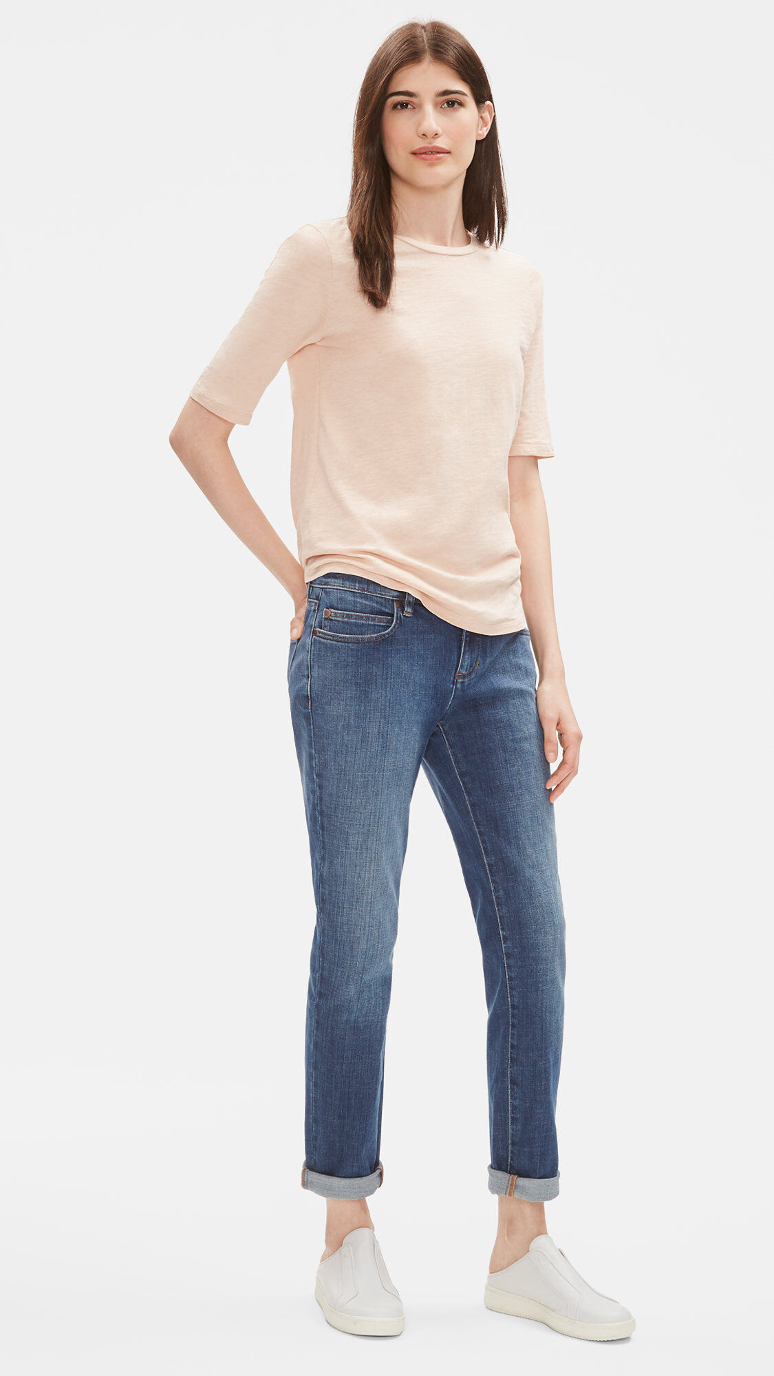 Eileen fisher organic cotton stretch discount boyfriend jeans