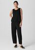 Stretch Jersey Knit Jewel Neck Tank