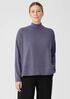 Stretch Jersey Knit Mock Neck Top