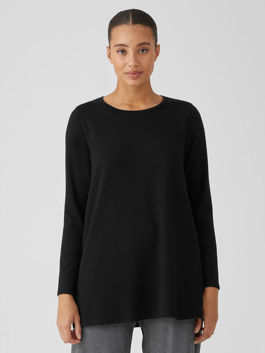 Cozy Brushed Terry Jewel Neck Top