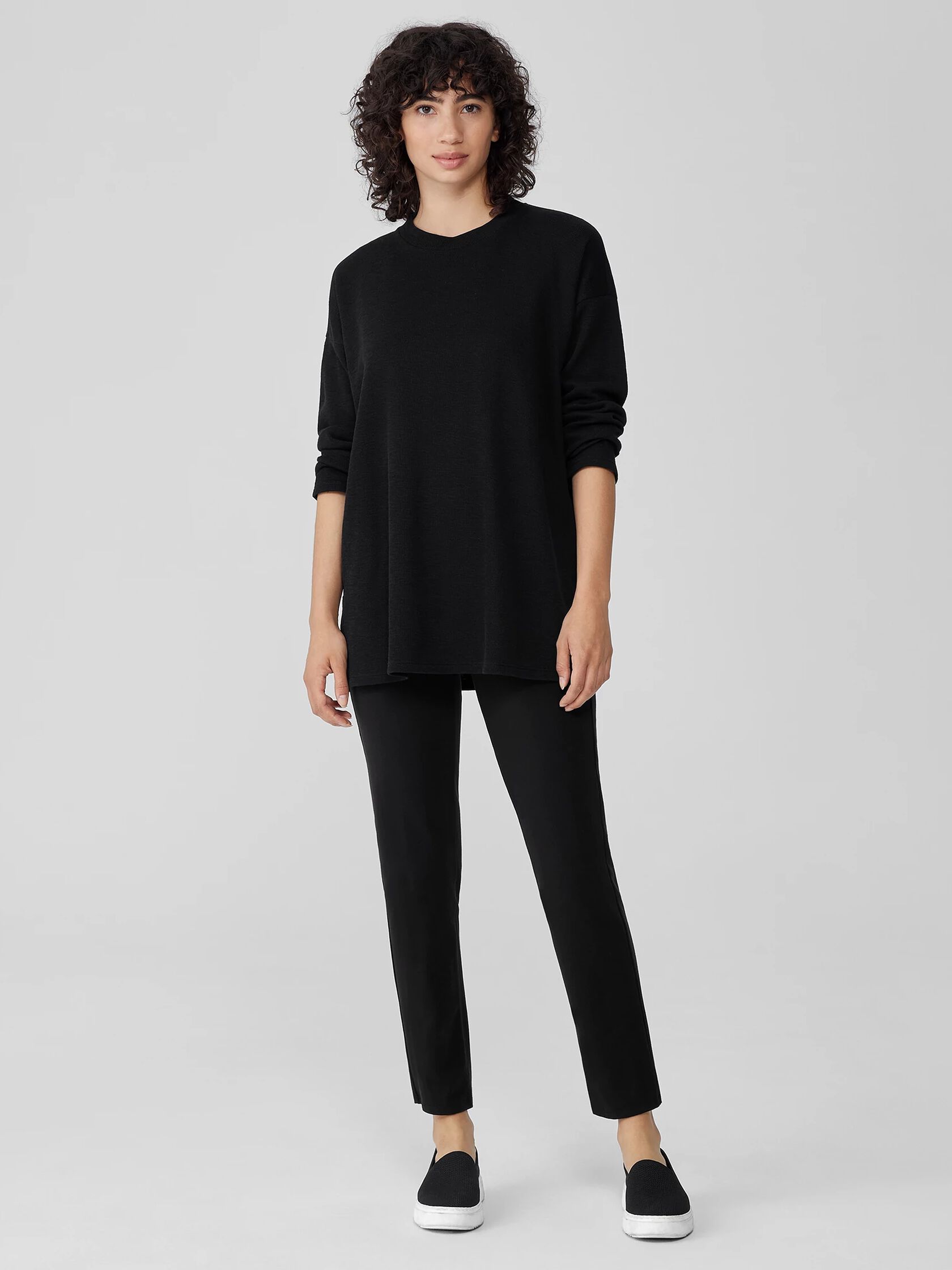 Pima Cotton Stretch Jersey High-Waisted Pant | EILEEN FISHER