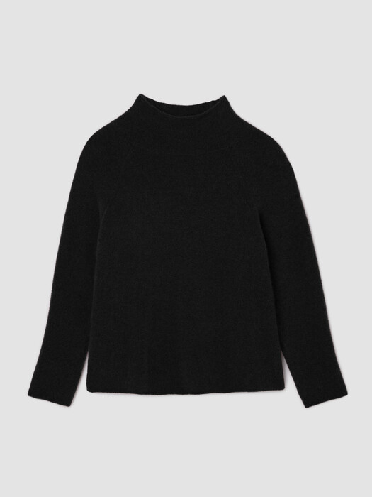 Cashmere Silk Boucle Bliss Turtleneck Top