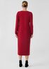 Stretch Jersey Knit Jewel Neck Dress