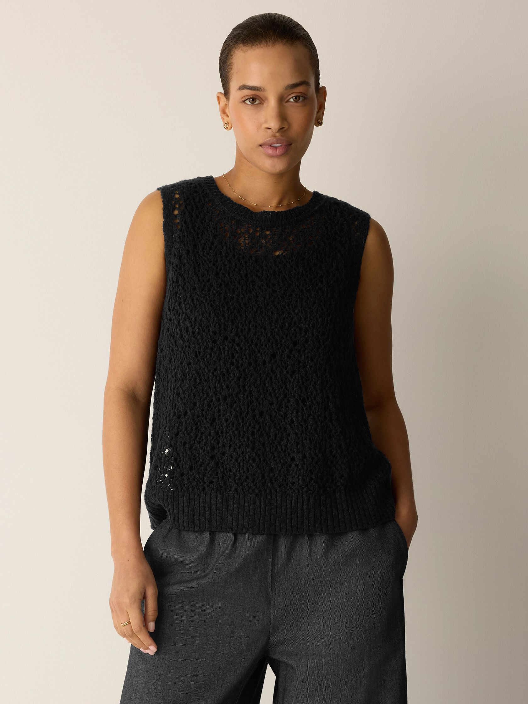 Peruvian Organic Cotton Slub Jewel Neck Tank