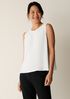 Silk Georgette Crepe Round Neck Tank