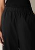 Stretch Organic Cotton Poplin Wide-Leg Pant