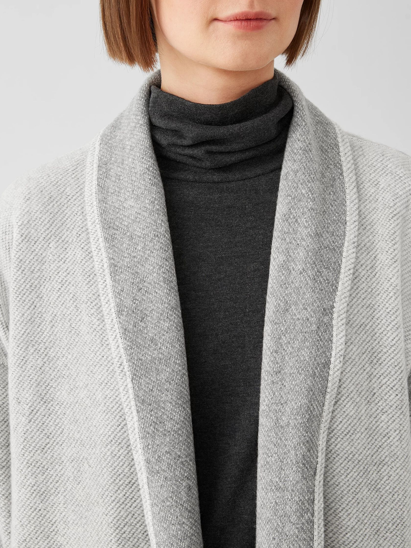 Organic Cotton Wool Fleece Reversible Jacket | EILEEN FISHER