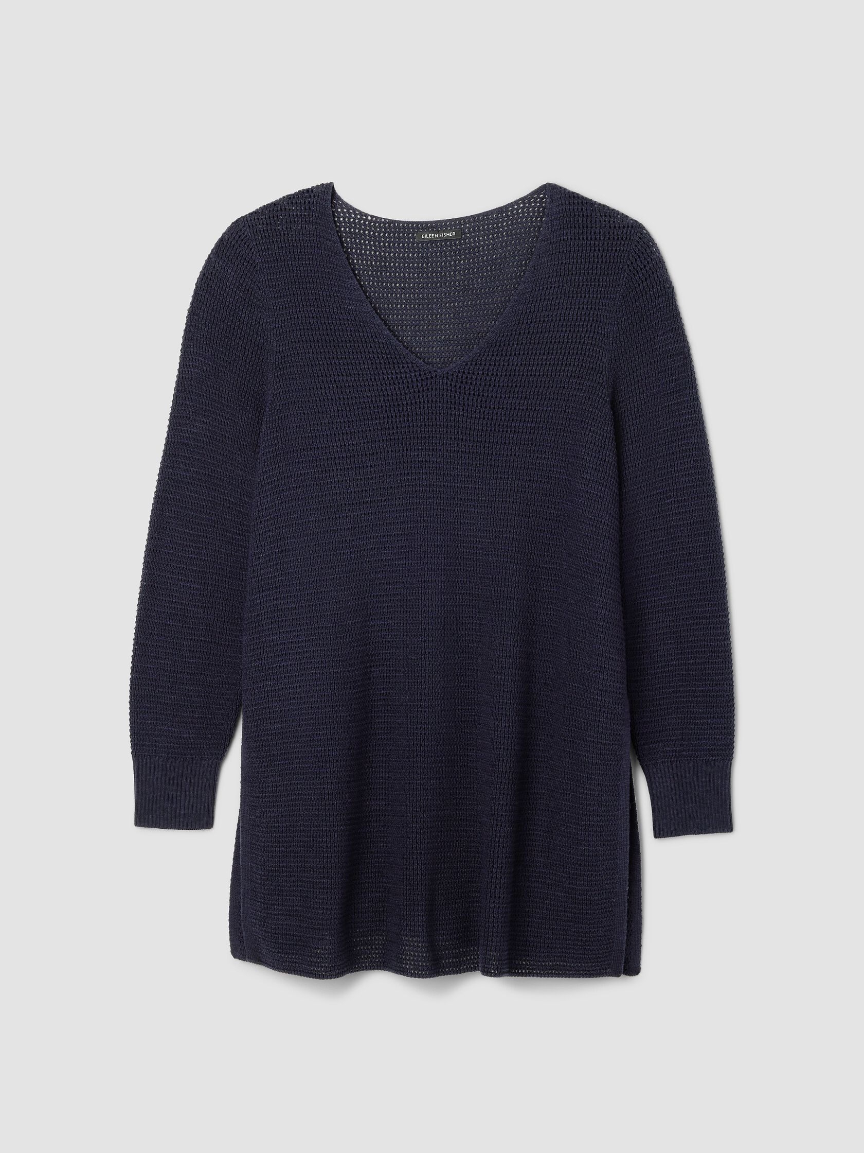 Peruvian Cotton Blend V-Neck Long Top