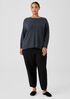 Fine Merino Jersey Crew Neck Top in Regenerative Wool