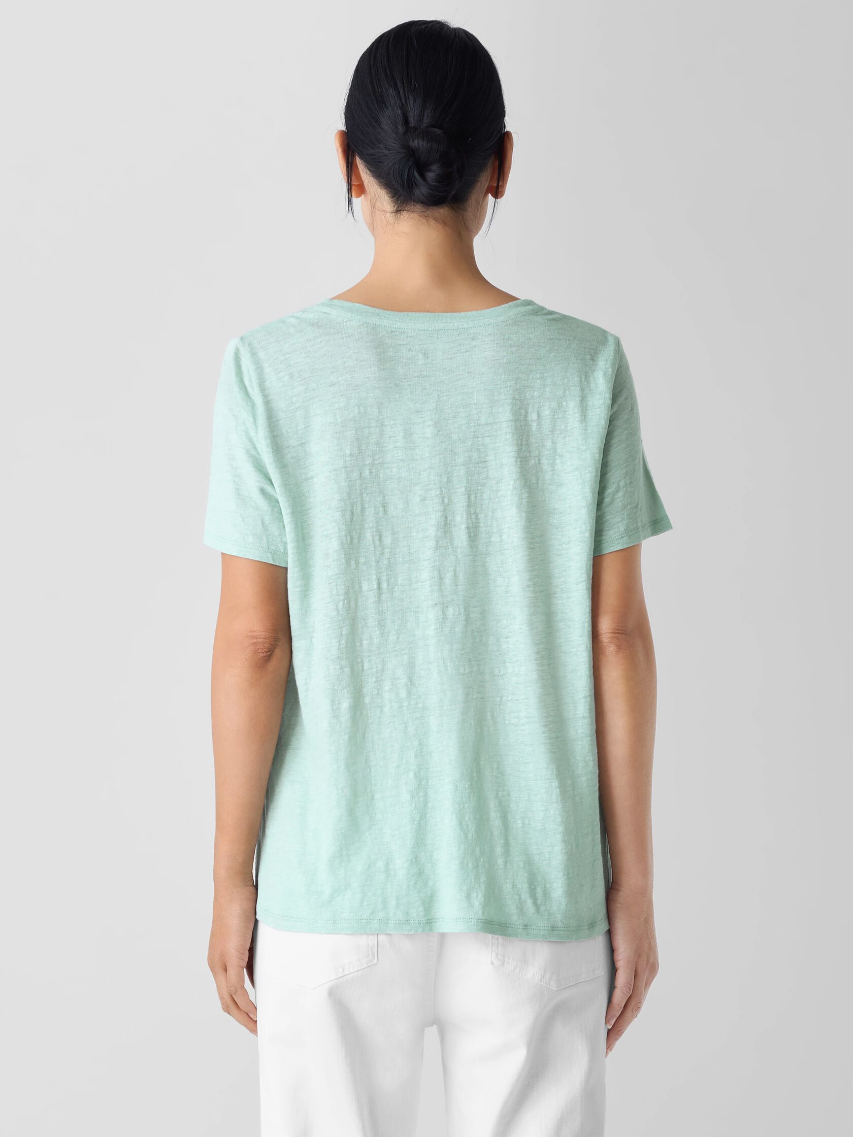 Organic Linen Jersey Crew Neck Tee